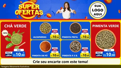 Modelo de TV para TV Horizontal com o tema Super Ofertas para Produtos Naturais