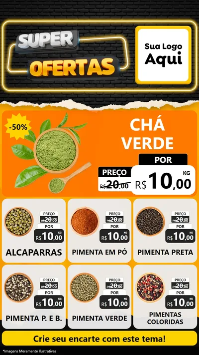 Modelo de Rede Social para Stories com o tema Super Ofertas para Produtos Naturais