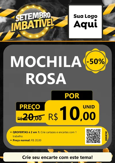 Modelo de Cartaz para Cartaz A4 Vertical com o tema Setembro Imbatível para Papelaria