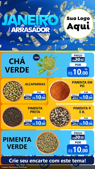 Modelo de TV para TV Vertical com o tema Janeiro Arrasador para Produtos Naturais