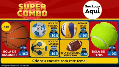 Modelo de TV para TV Horizontal com o tema Super Combo para Artigos Esportivos