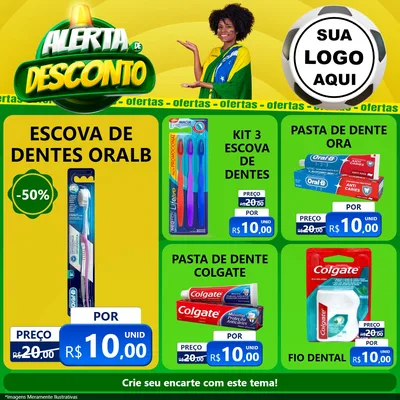 Modelo de Rede Social para Feed Facebook com o tema Alerta de Desconto para Higiene Pessoal