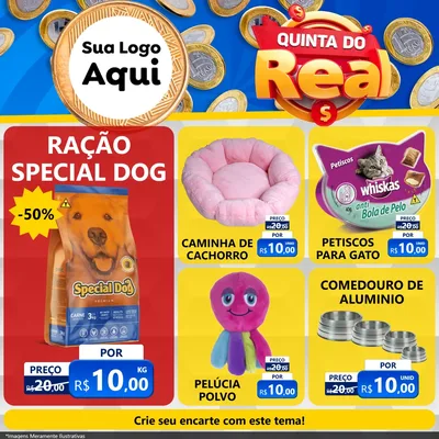 Modelo de Rede Social para Feed Facebook com o tema Quinta do Real para Pet Shop