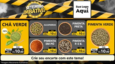 Modelo de TV para TV Horizontal com o tema Setembro Imbatível para Produtos Naturais