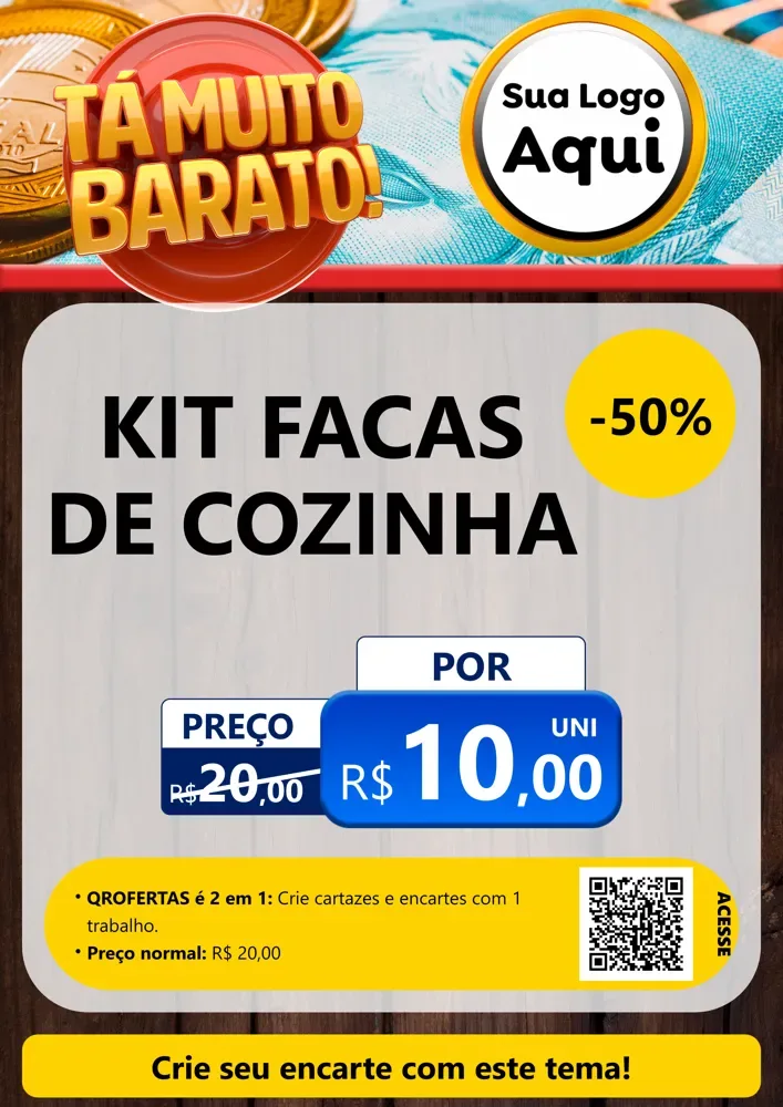 Modelo de Cartaz para Cartaz A4 Vertical com o tema Está Muito Barato para Utilidades Domésticas