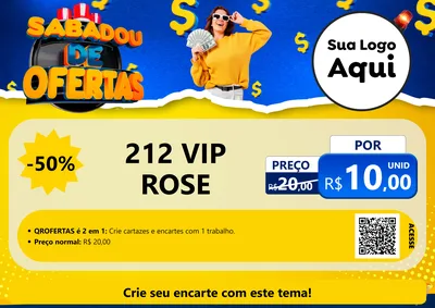 Modelo de Cartaz para Cartaz A4 Horizontal com o tema Sabadou de Ofertas para Perfumes