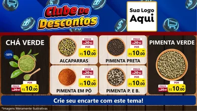 Modelo de TV para TV Horizontal com o tema Clube de Descontos para Produtos Naturais