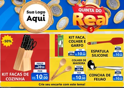 Modelo de Encarte para Encarte A4 Horizontal com o tema Quinta do Real para Utilidades Domésticas