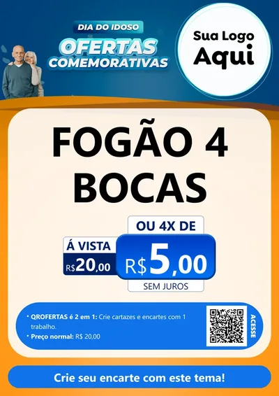 Modelo de Cartaz para Cartaz A4 Vertical com o tema Dia do Idoso
