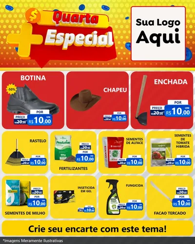 Modelo de Rede Social para Feed Instagram com o tema Quarta Mais Especial para Agropecuária