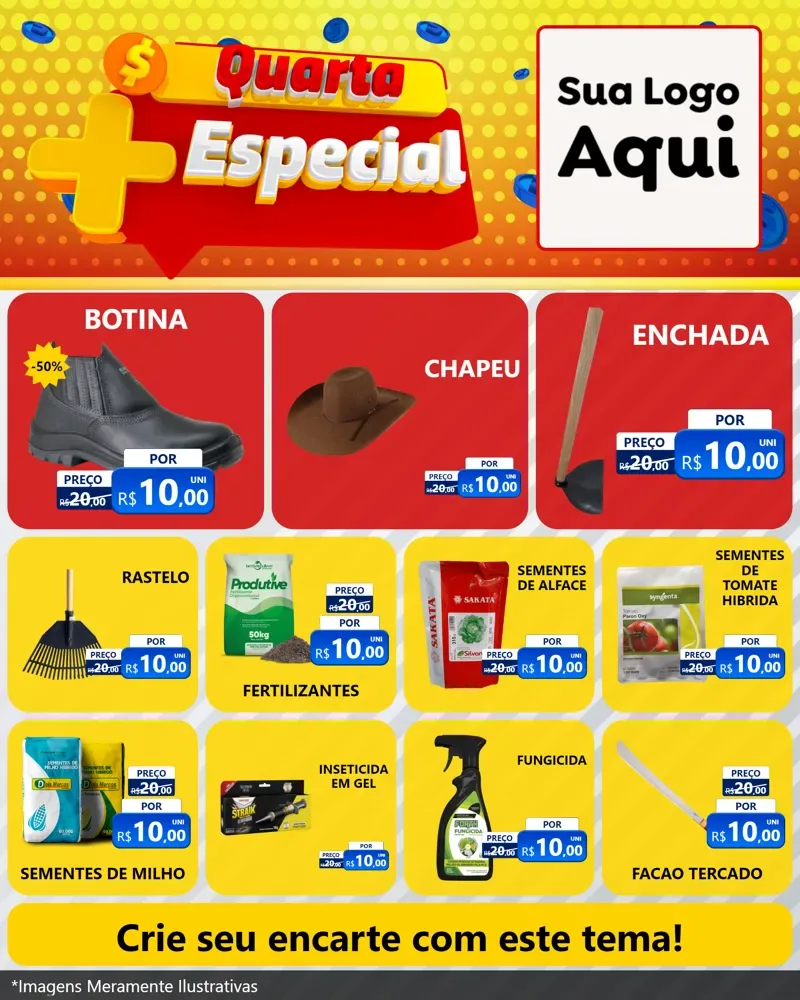 Modelo de Rede Social para Feed Instagram com o tema Quarta Mais Especial para Agropecuária
