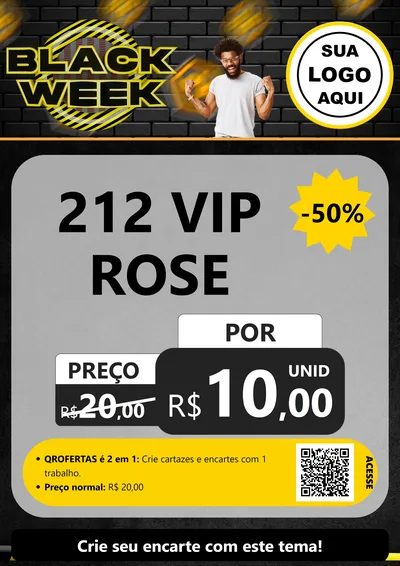 Modelo de Cartaz para Cartaz A4 Vertical com o tema Black Week para Perfumes