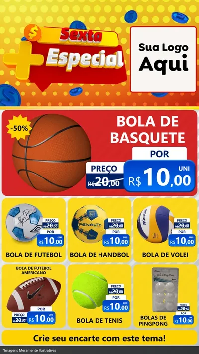 Modelo de Rede Social para Stories com o tema Sexta Mais Especial para Artigos Esportivos