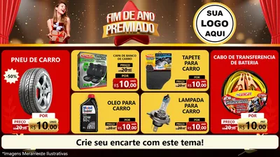 Modelo de TV para TV Horizontal com o tema Fim de Ano Premiado para Auto peças