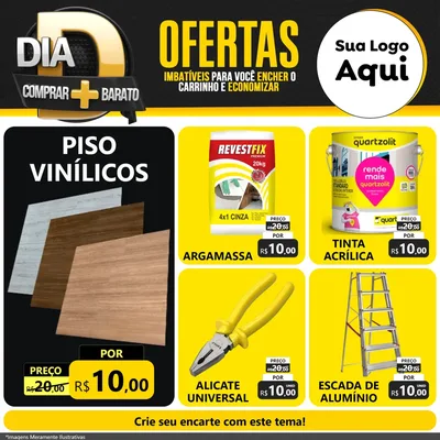 Modelo de Rede Social para Feed Facebook com o tema Dia D Mais Economia para Material para Construção