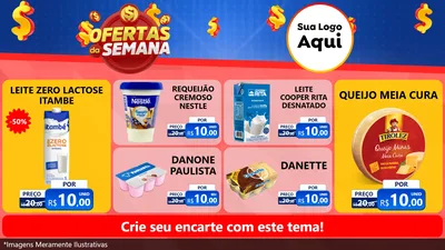 Modelo de TV para TV Horizontal com o tema Ofertas Da Semana para Frios e Laticínios