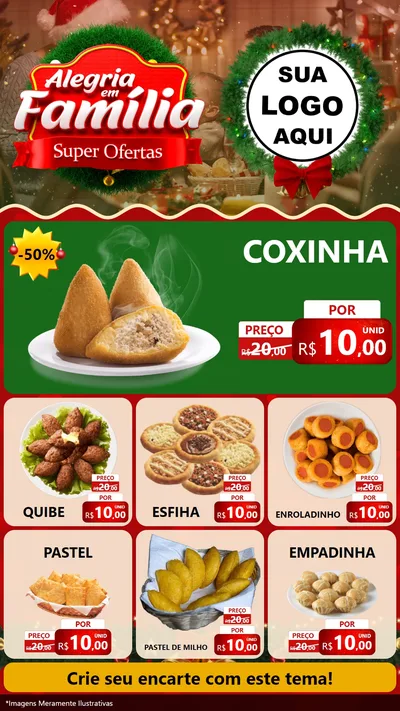 Modelo de Rede Social para Stories com o tema Alegria Em Família - Super Ofertas para Salgadaria