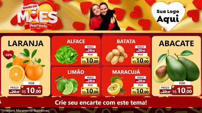 Modelo de TV para TV Horizontal com o tema Semana das Mães Premiada para Hortifrúti