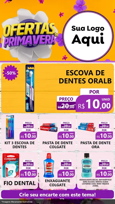 Modelo de Rede Social para Stories com o tema Ofertas Da Primavera para Higiene Pessoal