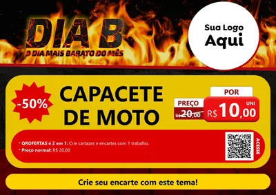 Modelo de Cartaz para Cartaz A4 Horizontal com o tema Dia B para Moto peças