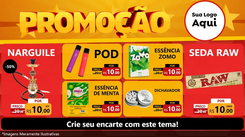Modelo de TV para TV Horizontal com o tema Promoção para Tabacaria
