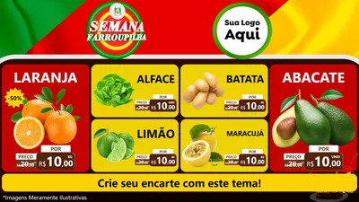 Modelo de TV para TV Horizontal com o tema Semana Farroupilha para Hortifrúti