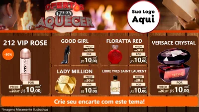 Modelo de TV para TV Horizontal com o tema Ofertas Para Aquecer para Perfumes
