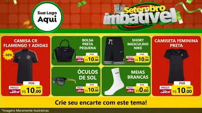 Modelo de TV para TV Horizontal com o tema Setembro Imbatível para Roupas e acessórios
