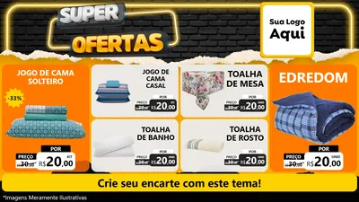 Modelo de TV para TV Horizontal com o tema Super Ofertas para Cama, Mesa e Banho