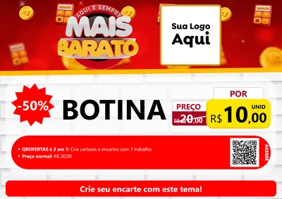 Modelo de Cartaz para Cartaz A4 Horizontal com o tema Mais Barato para Agropecuária