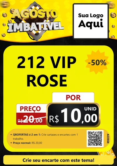 Modelo de Cartaz para Cartaz A4 Vertical com o tema Agosto Imbatível para Perfumes