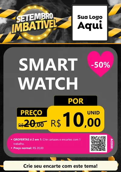 Modelo de Cartaz para Cartaz A4 Vertical com o tema Setembro Imbatível para Informática