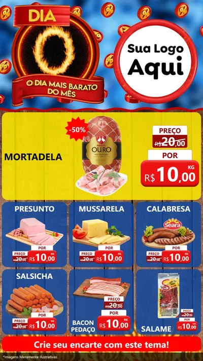 Modelo de Rede Social para Stories com o tema Dia O - O Dia Mais Barato Do Mês para Frios e Laticínios