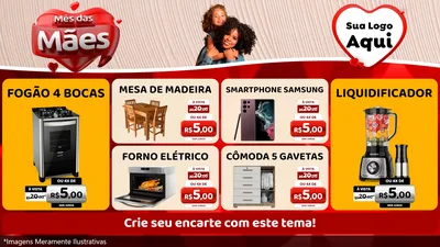 Modelo de TV para TV Horizontal com o tema Mês das Mães para Móveis e Eletro