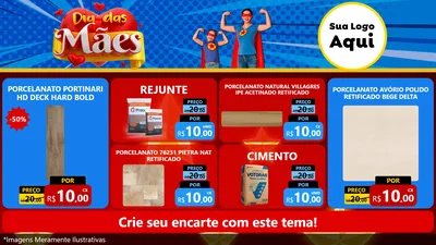 Modelo de TV para TV Horizontal com o tema Dia das Mães para Pisos e revestimentos