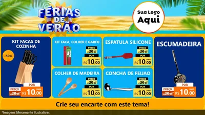 Modelo de TV para TV Horizontal com o tema Férias de Verão para Utilidades Domésticas