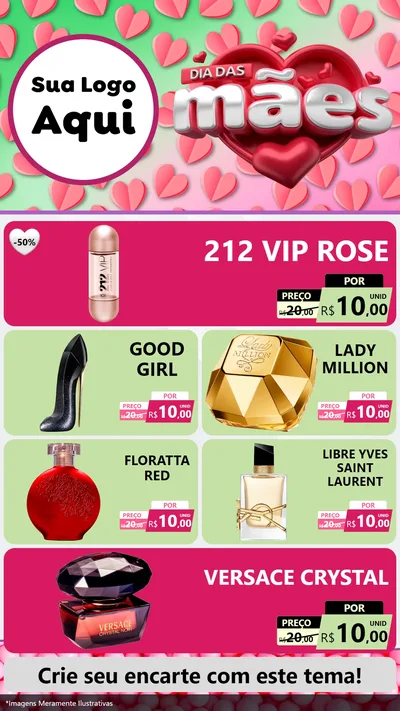 Modelo de TV para TV Vertical com o tema Dia das Mães para Perfumes