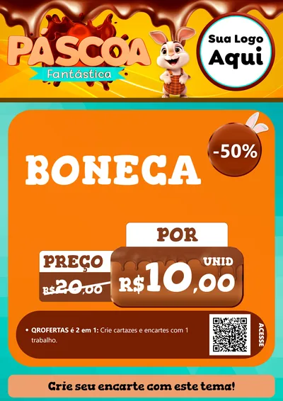 Modelo de Cartaz para Cartaz A4 Vertical com o tema Páscoa Fantástica para Brinquedos