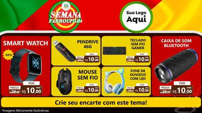 Modelo de TV para TV Horizontal com o tema Semana Farroupilha para Informática