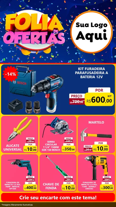 Modelo de Rede Social para Stories com o tema Folia de Ofertas para Maquinas e Ferramentas