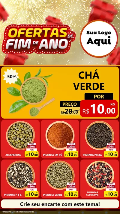 Modelo de Rede Social para Stories com o tema Ofertas de Fim de Ano para Produtos Naturais