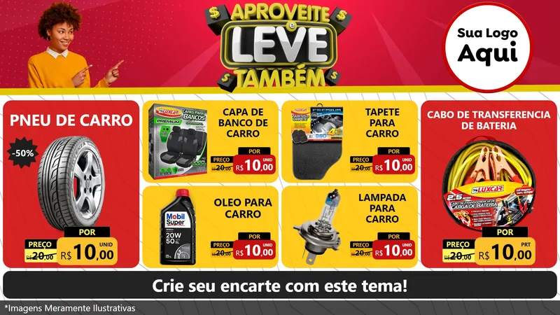 Modelo de TV para TV Horizontal com o tema Aproveite e Leve Também para Auto peças