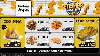 Modelo de TV para TV Horizontal com o tema Setembro Imbatível para Salgadaria