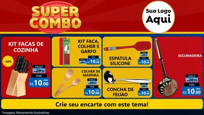 Modelo de TV para TV Horizontal com o tema Super Combo para Utilidades Domésticas