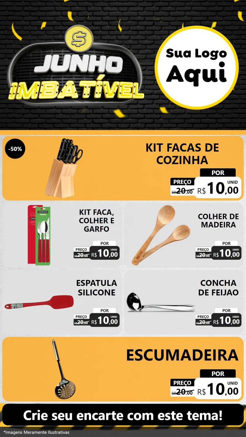 Modelo de TV para TV Vertical com o tema Junho Imbatível para Utilidades Domésticas