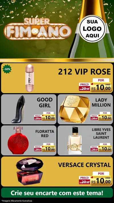 Modelo de TV para TV Vertical com o tema Super Fim de Ano para Perfumes