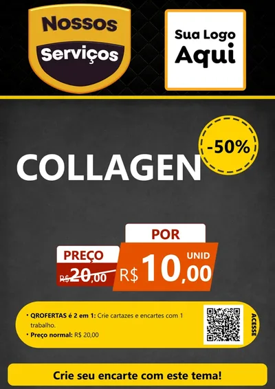 Modelo de Cartaz para Cartaz A4 Vertical com o tema Nossos Serviços para Suplementos alimentares
