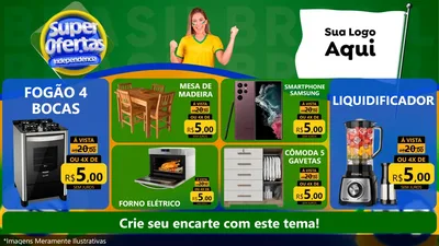 Modelo de TV para TV Horizontal com o tema Super Ofertas de Independência para Móveis e Eletro