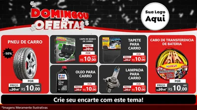 Modelo de TV para TV Horizontal com o tema Domingou de Ofertas para Auto peças