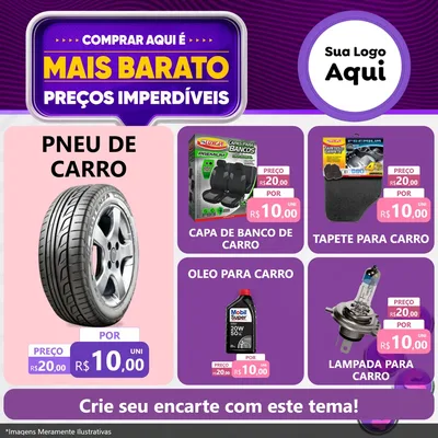 Modelo de Rede Social para Feed Facebook com o tema Mais Barato para Auto peças